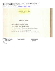 Butler, Samuel R. Biography