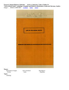 "Life in Rural South" Anthology Compiled and Edited by Dotzheimer,  Linda and Sherman, Sandra