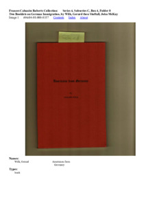 Two Booklets on German Immigration, by Wilk, Gerard then Sheftall, John McKay