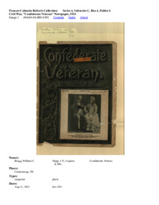 "Civil War, Confederate Veteran" Newspaper, 1923