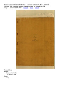 Virginia, "The Legend of Smith &amp; Monday's Mine" by Daugherty, A.H.