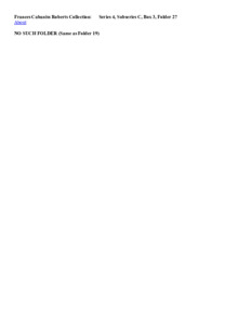 NO SUCH FOLDER (Same as Folder 19)