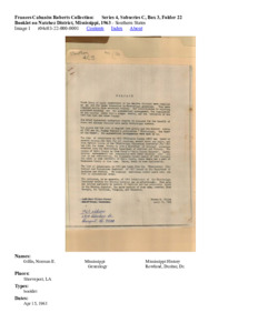 Booklet on Natchez District, Mississippi, 1963