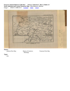 North Alabama and Central Tennessee Map