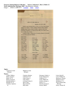 North Alabama Bar Meetings, 1868