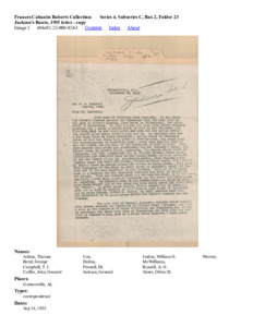 Jackson's Route, 1935 letter - copy