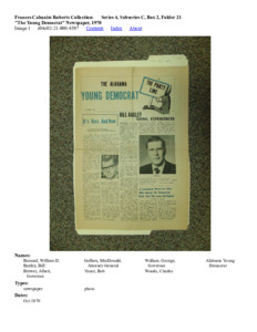 "The Young Democrat" Newspaper, 1970
