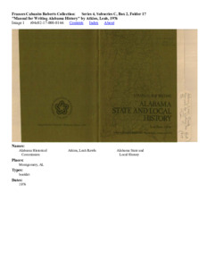 "Manual for Writing Alabama History" by Atkins, Leah, 1976