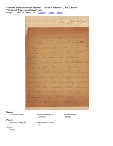 Memorial Bridges in Alabama Essay