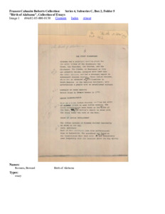 "Birth of Alabama" Collection of Essays