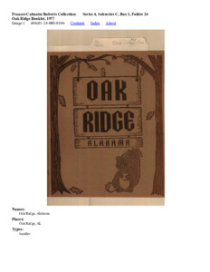 Oak Ridge Booklet, 1977