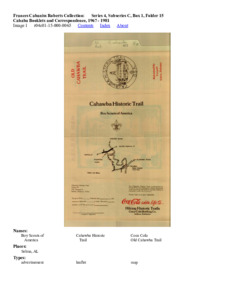 Cahaba Booklets and Correspondence, 1967 - 1981