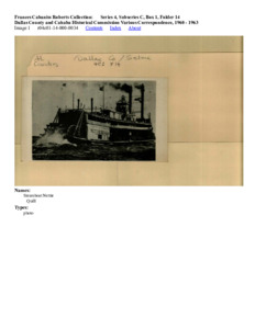 Dallas County and Cahaba Historical Commission Various Correspondence, 1960 - 1963