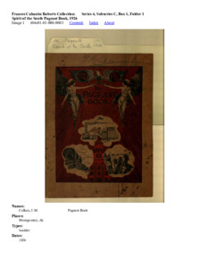 Spirit of the South Pageant Book, 1926