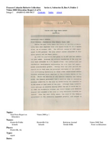 Vision 2000 Education Report (1 of 3)