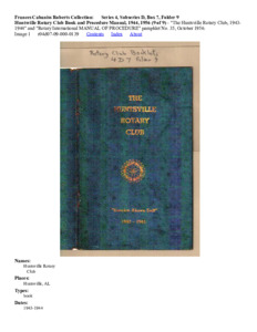 Huntsville Rotary Club Book and Procedure Manual, 1944, 1956 (9 of 9)