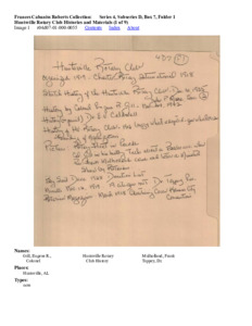 Huntsville Rotary Club Histories and Materials (1 of 9)
