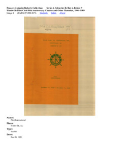 Huntsville Pilot Club 50th Anniversary Charter and Other Materials, 1986 -1989