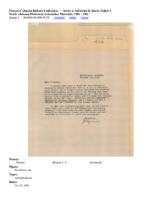 North Alabama Historical Association Materials, 1956 - 1961