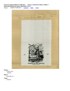 Huntsville Historical Society Materials (3 of 5)