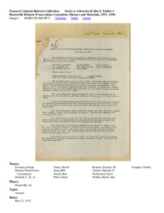 Huntsville Historic Preservation Committee Minutes and Materials, 1972 -1994