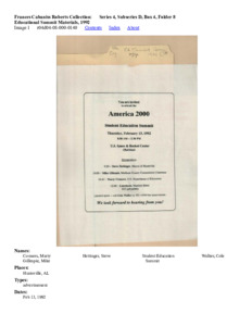 Educational Summit Materials, 1992