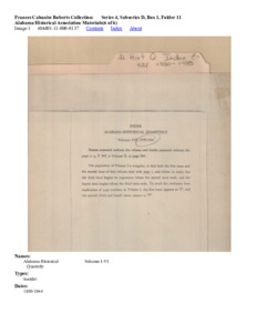 Alabama Historical Association Materials(6 of 6)