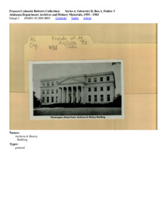 Alabama Department Archives and History Materials, 1955 - 1983