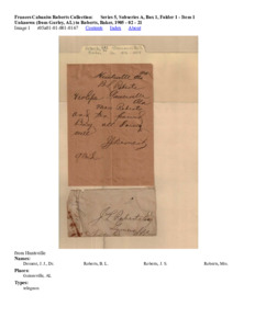 Unknown (from Gurley, AL) to Roberts, Baker, 1905 - 02 - 21