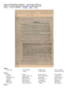 Elliott, G.S. to Pettus, Richard E. (genealogy correspondence), 1928