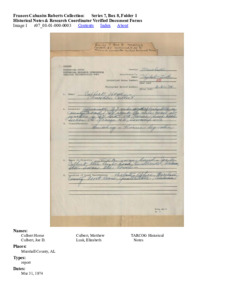 Historical Notes &amp; Research Coordinator Verified Document Forms