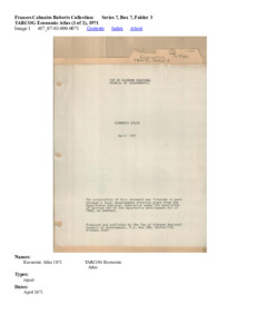 TARCOG Economic Atlas (1 of 2), 1971