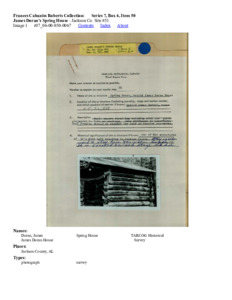 James Doran's Spring House