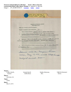 General John Reid Coffey Home, Number 2