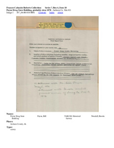 Payne Drug Store Building, probably circa 1870