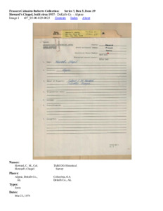 Howard's Chapel, built circa 1937