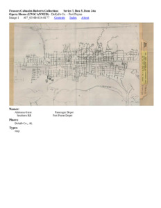 Site Map and Great Southern Railroad Depot, 1891