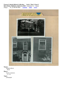 Rowe Home, Matthews, built circa 1830