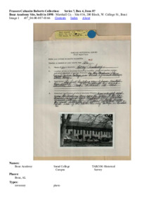 Boaz Academy Site, built in 1898