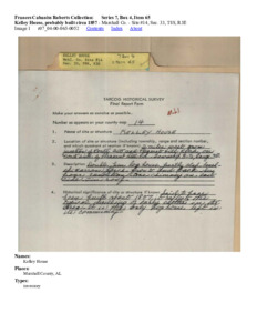 Kelley House, probably built circa 1857 