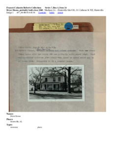 Dryer House, probably built circa 1840