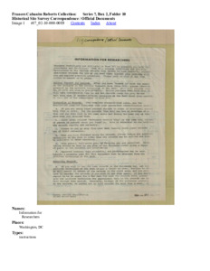 Historical Site Survey Correspondence / Official Documents