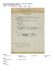 Marshall County Historical Site Survey