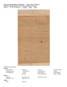 Historical Architectural Survey of North Alabama Counties