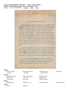 Madison County Historical Site Survey, Preliminary Work 