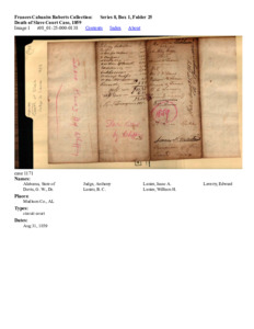 Death of Slave Court Case, 1859