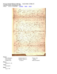 Legal Documents, miscellaneous, 1854