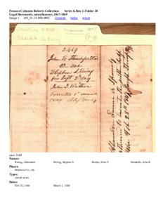 Legal Documents, miscellaneous, 1847-1849