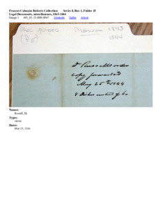 Legal Documents, miscellaneous, 1843-1844