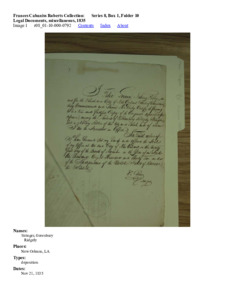 Legal Documents, miscellaneous, 1835